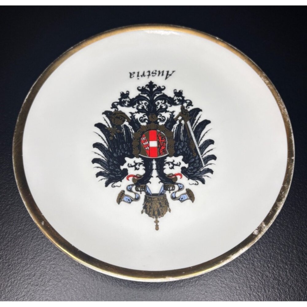 Coat Arms Empire Austria Collector Plate Eagle Imperial Crown Sword Doppeladler - Picture 2 of 3
